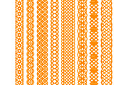 Tangerine Orange Lace Borders, an Illustration by Amanda Ilkov (Thumbnail 3 of 5)