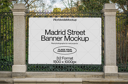 Madrid Street Banner Mockup