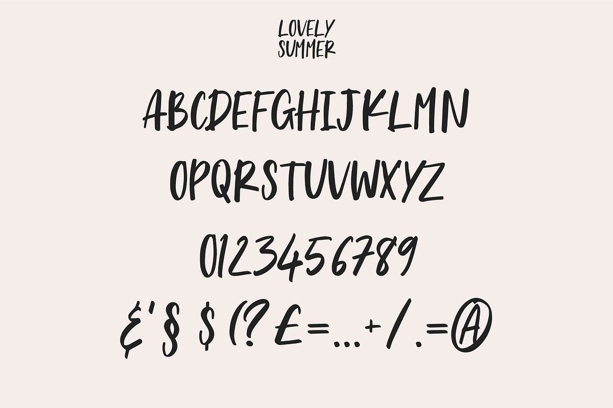 Lovely Summer A Brush Font, a Handwritten Font by Prestige Artsy Studio (Photo 8 of 8)