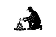 Camping Adventure Silhouette Icons, an Object Graphic by yasushie (Thumbnail 9 of 9)