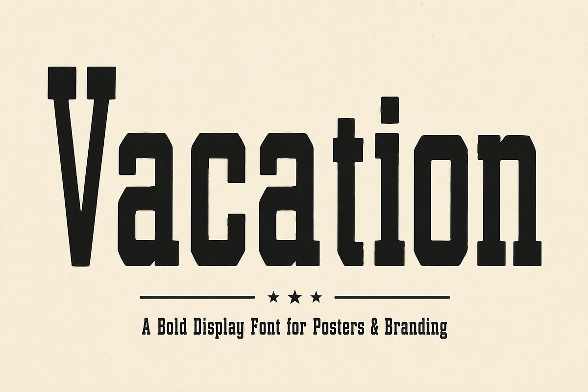 Vacation, a Serif Font by Wow Magic (Photo 3 of 9)