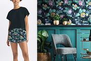 Magenta Watercolor Floral Seamless, a Pattern Graphic by Gullenda (Thumbnail 6 of 6)