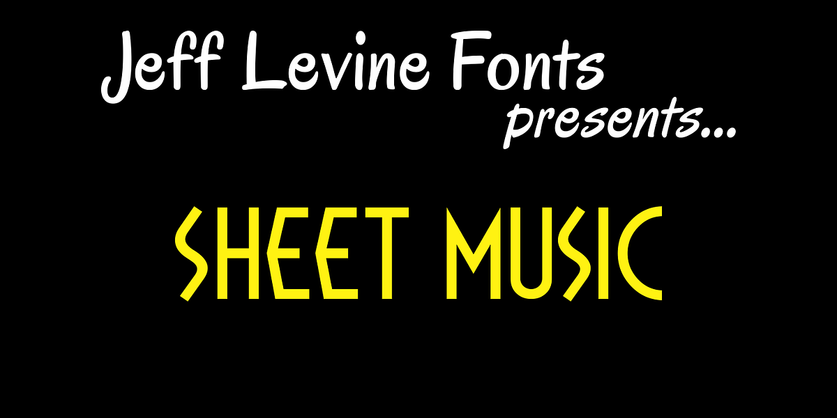 Sheet Music JNL, a Sans Serif Font by Jeff Levine Fonts