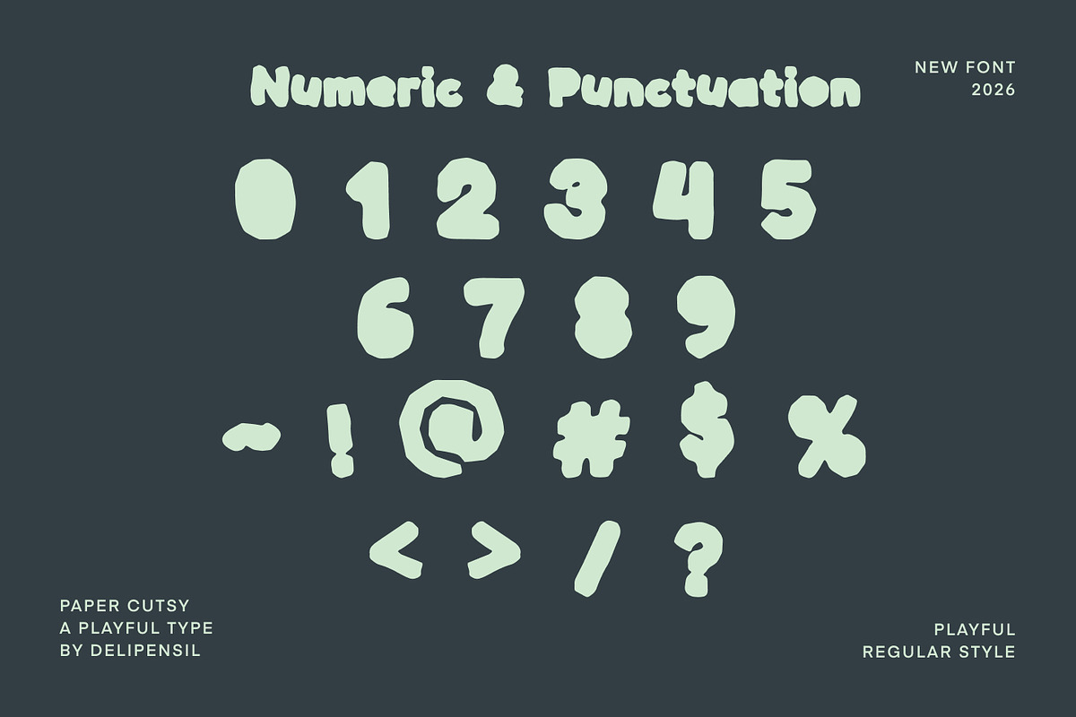 Paper Cutsy - A Papercut Type, a Handwritten Font by delipensil (Photo 8 of 9)