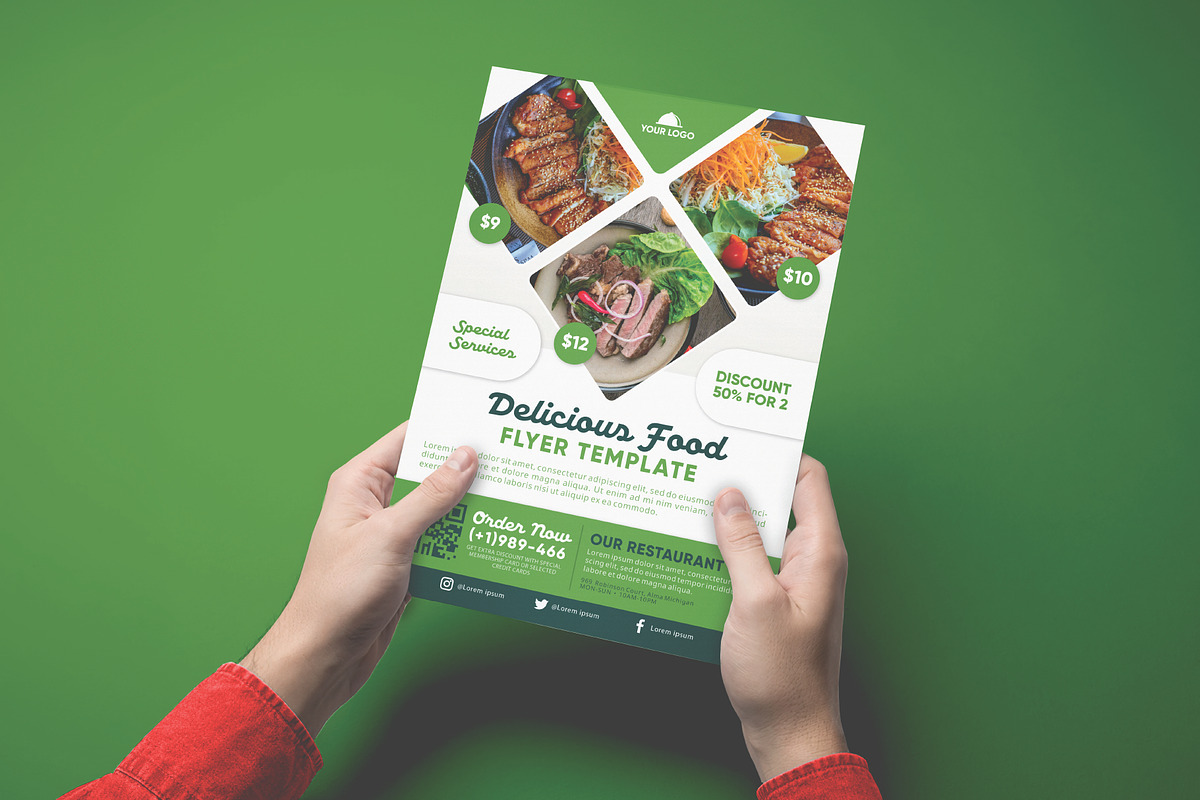Sale delicious food flyer design, a Flyer Template by Workhu (Photo 1 of 3)