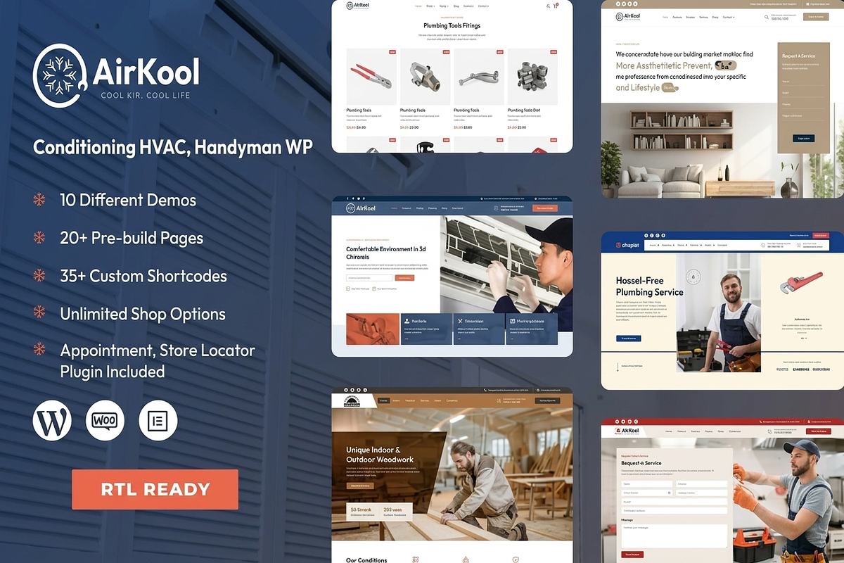 Air Kool -Conditioning HVAC WP Theme, a WordPress Template by ThemesRain (Photo 1 of 3)