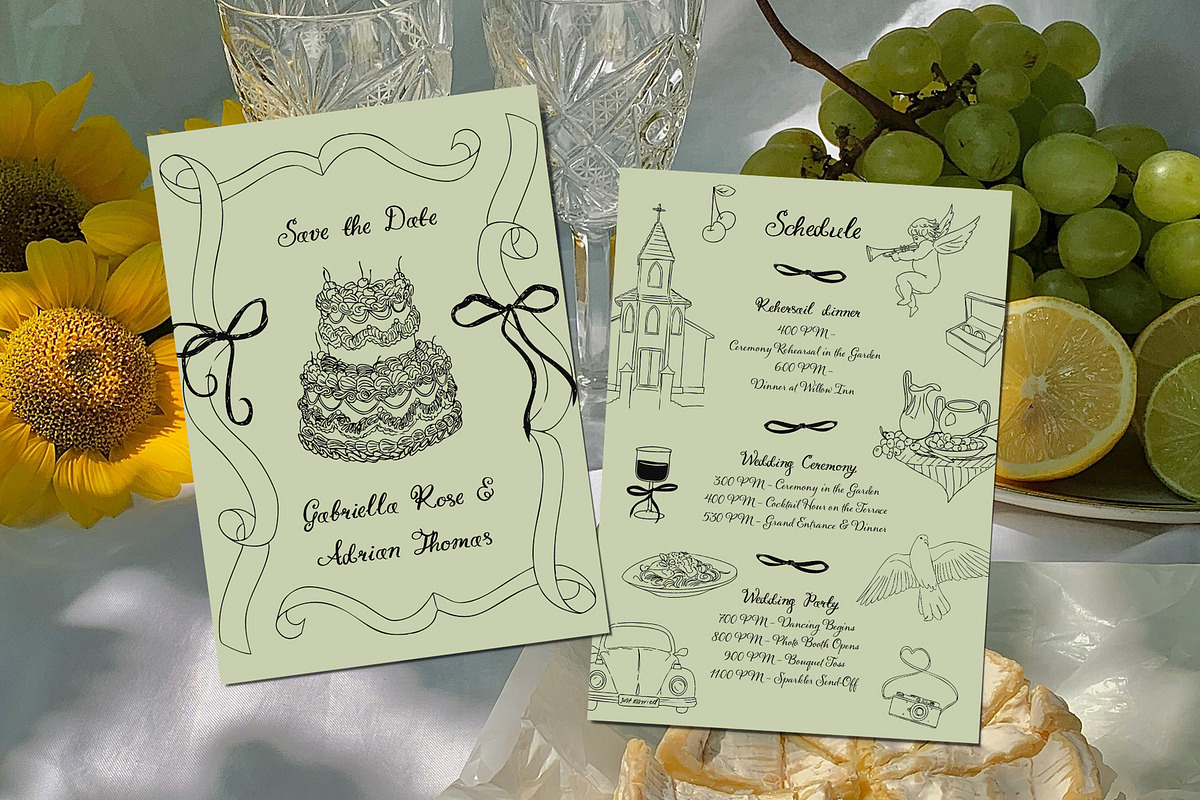 Ciao Bella Whimsical Wedding Doodles, a Graphic by SunnyAfternoons (Photo 13 of 21)