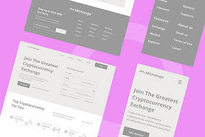 Crypto Exchange Wireframe Website