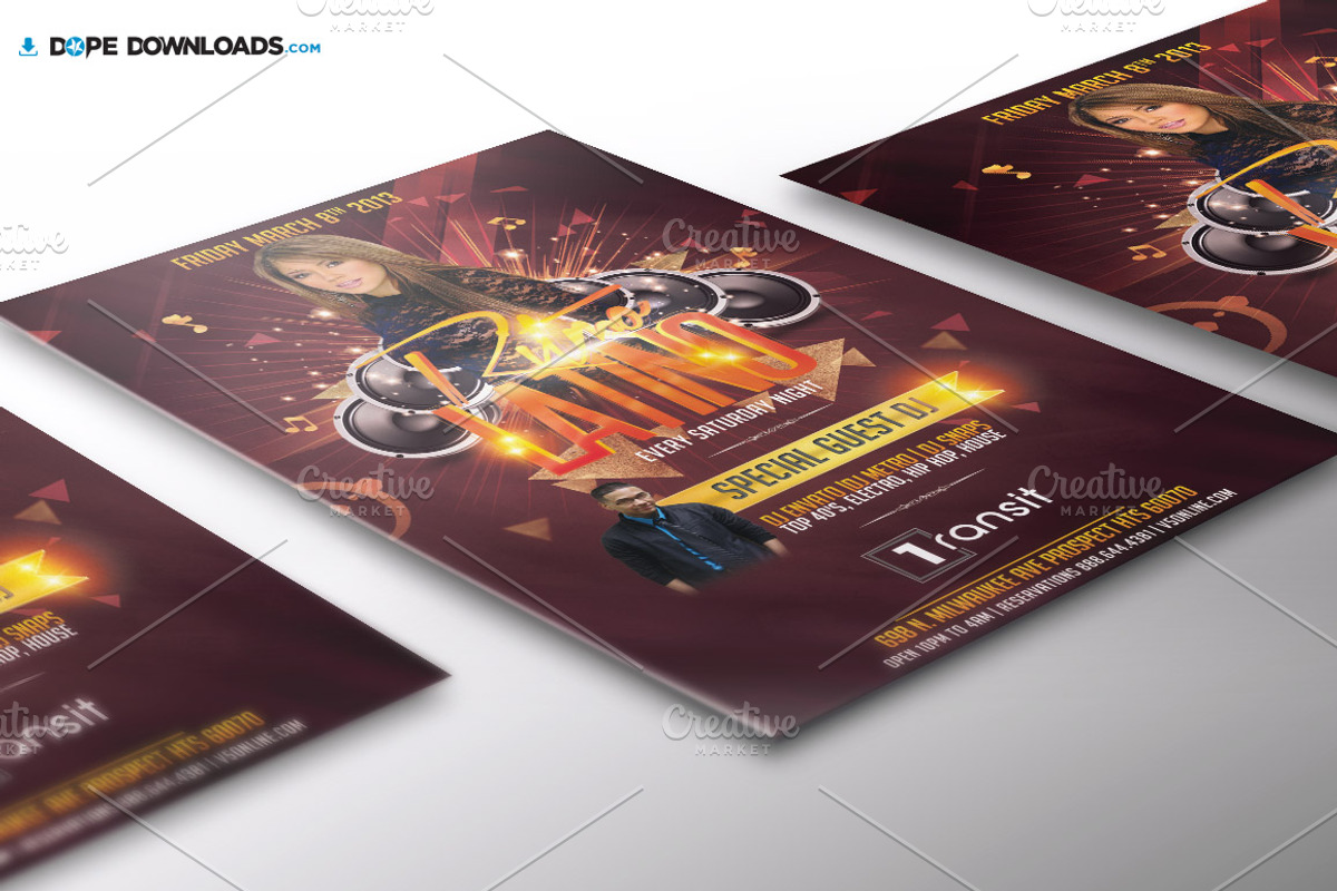 Ritmo Latino Flyer Template, a Flyer Template by DopeDownloads (Photo 3 of 3)