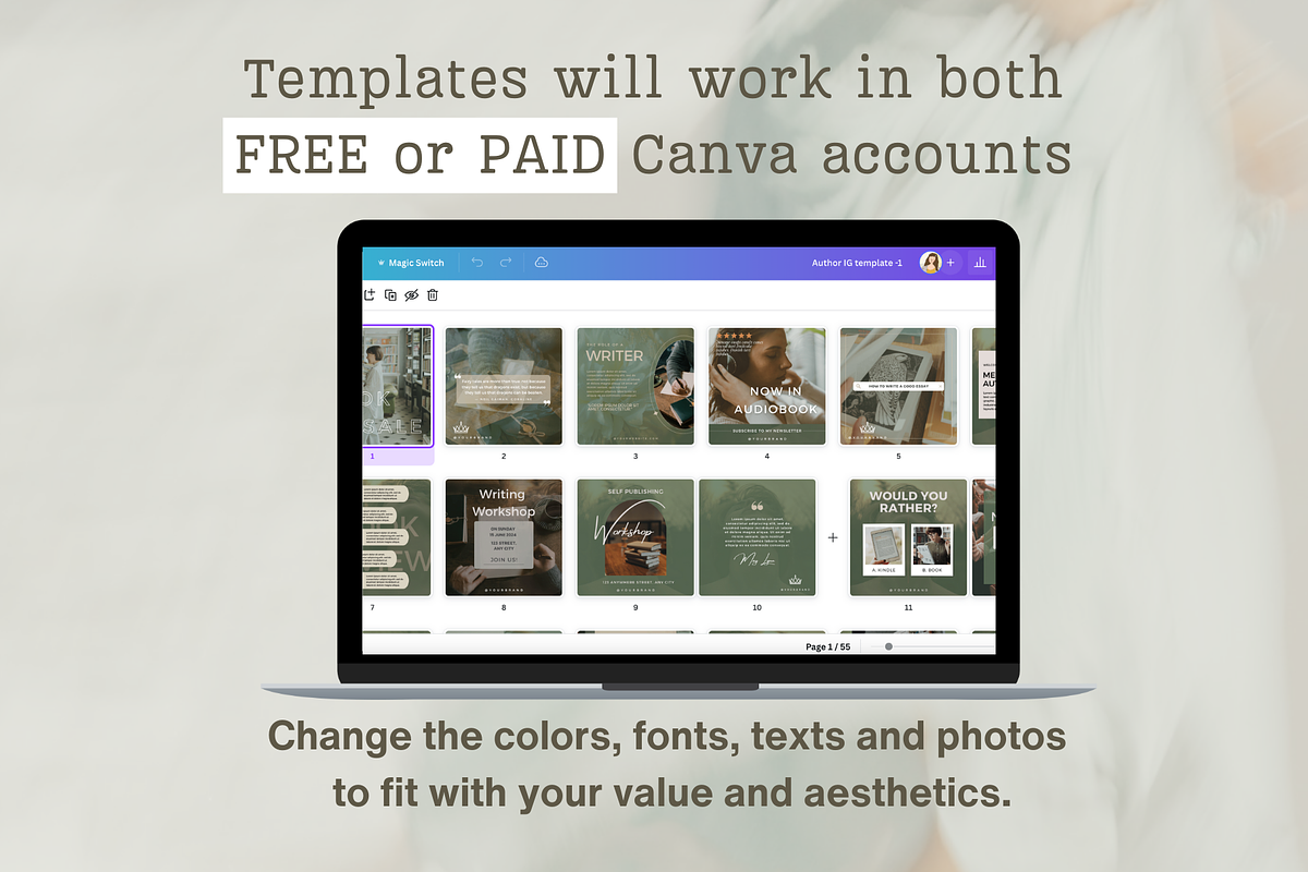 Author social media templates bundle, a Social Media Template by Petite Zakka Boutique (Photo 8 of 11)