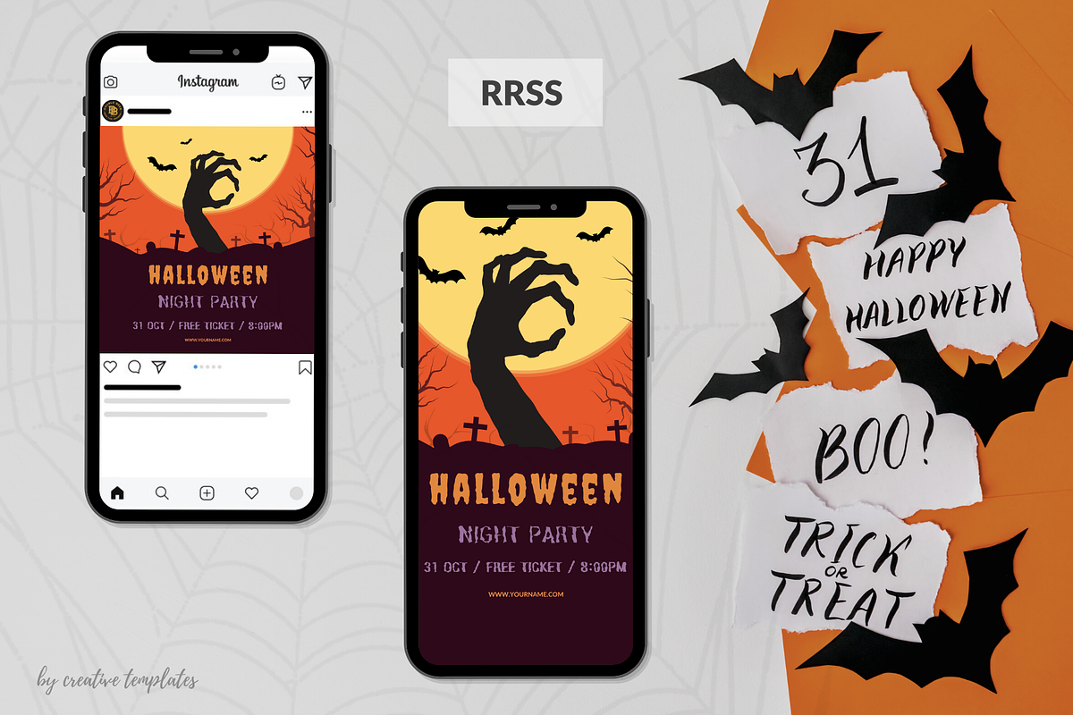 Halloween Poster Party Template, a Stationery Template by byCreativeTemplates (Photo 3 of 5)