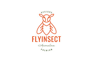 Insect Fly Animal Lines Minimal Logo