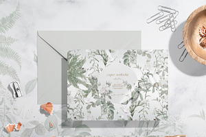 White Birds & Flowers Paper Pack