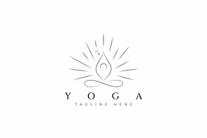 Yoga Logo Meditation Healthcare, a Branding & Logo Template by Signatoro