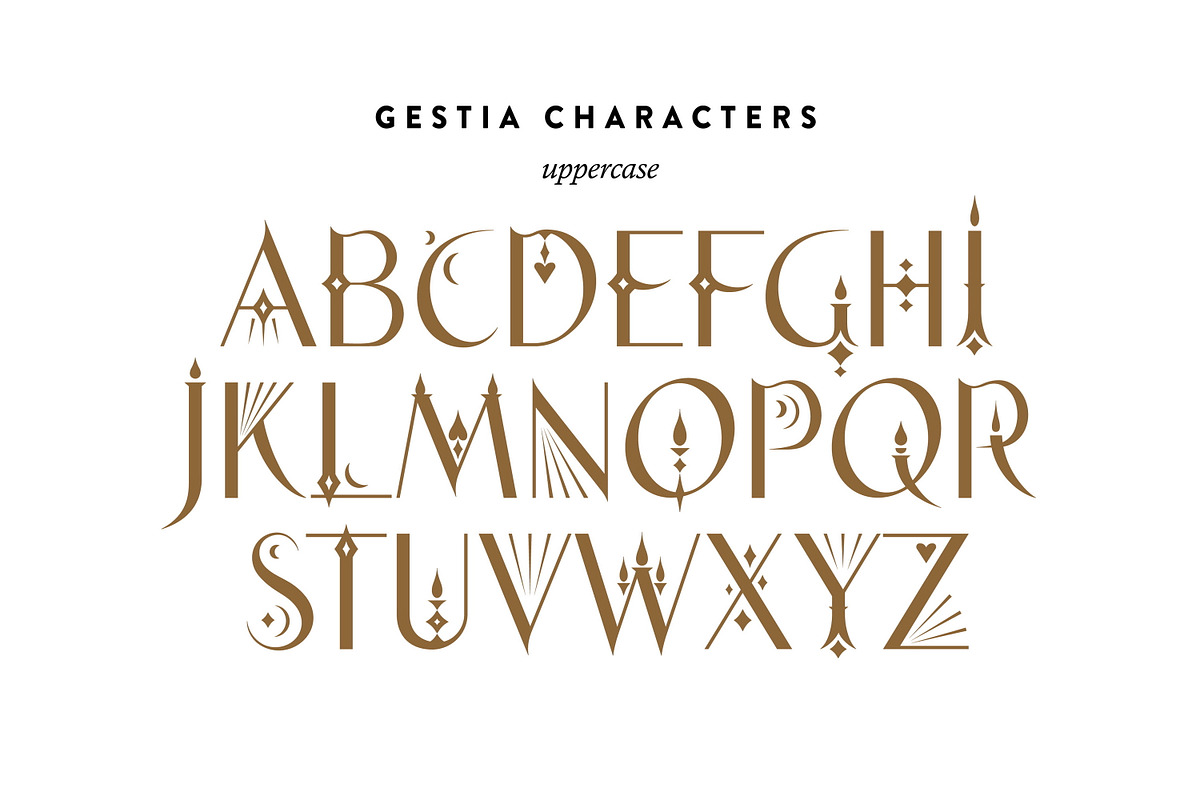 Gestia Candle Aesthetic Display Font, a Sans Serif Font by Struvictory.art (Photo 3 of 11)