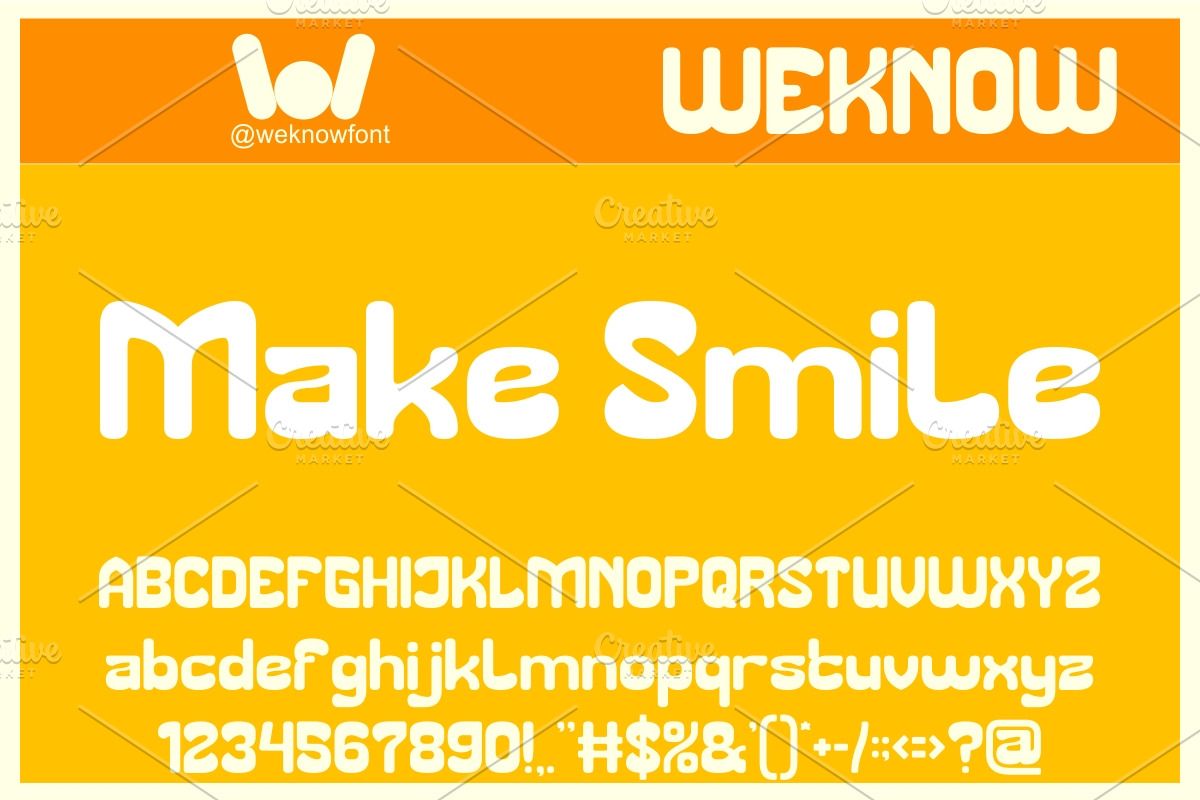 Make Smile Font, a Sans Serif Font by weknow (Photo 1 of 8)