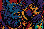 Eclipse Warrior Mutant Illustration, an Animal Illustration by badsyxn (Thumbnail 3 of 5)