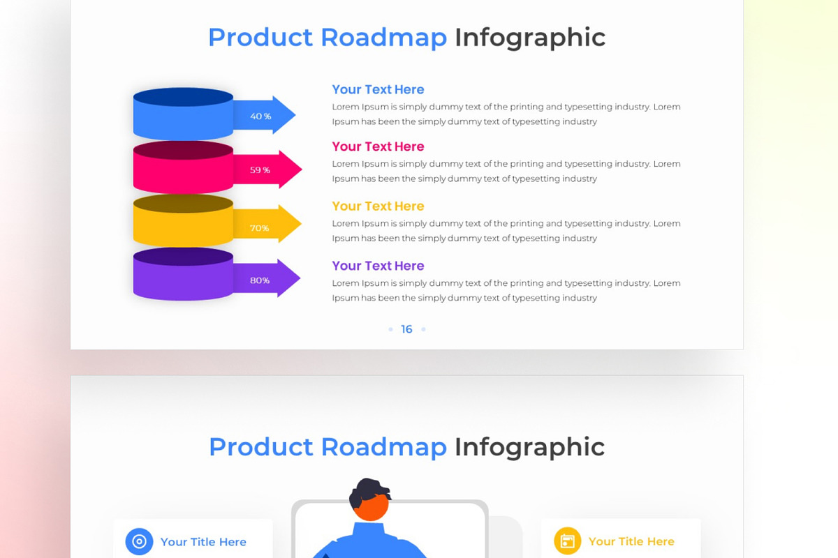 Product Roadmap PowerPoint Infograph, a Presentation Template by Digitcase x Wealthwells (Photo 4 of 4)
