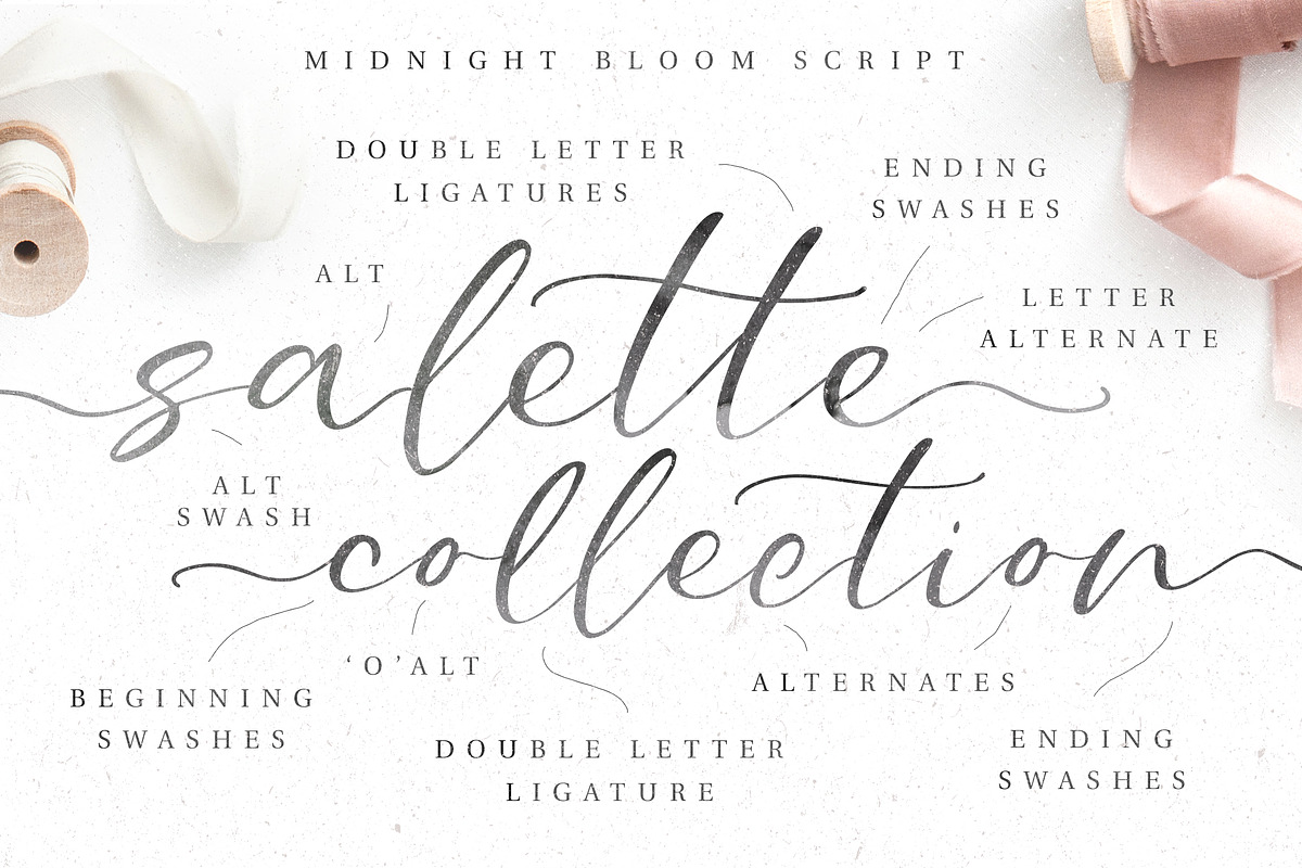 Midnight Bloom Script +18 Free Logos preview 6