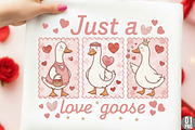 Just a Love Goose PNG Valentines Day, an Illustration by Designking (Thumbnail 1 of 6)