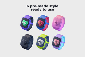 Fitness And Gym 3D Icons