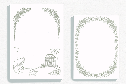 Hawaiian Floral Wedding Clipart