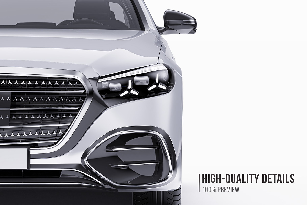 Executive Sport Luxury Sedan Set, an Advertising Mockup by Halal Graphic Studio (Photo 3 of 12)