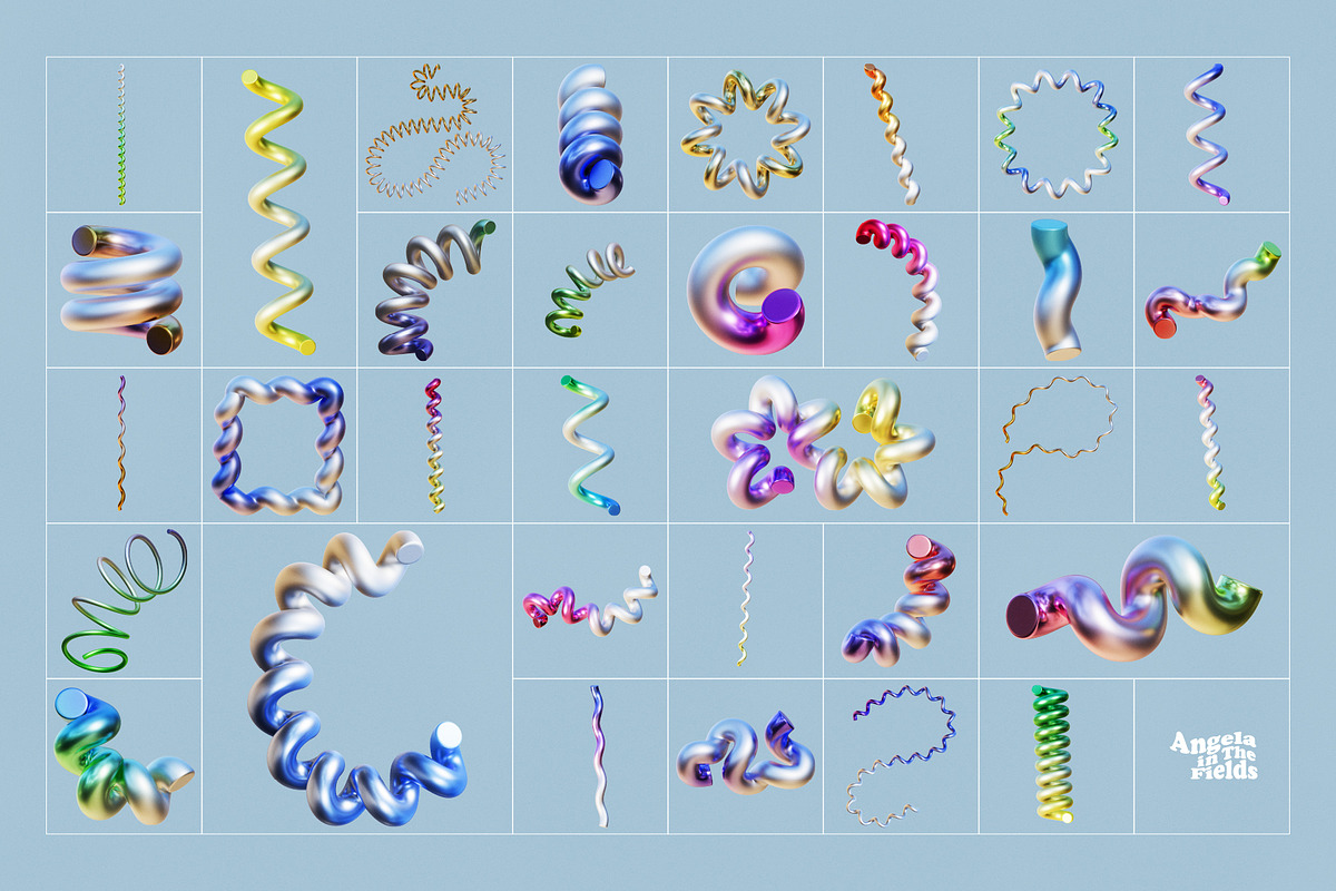 3D Loops & Grids, an Object Graphic by angelainthefields (Photo 4 of 10)