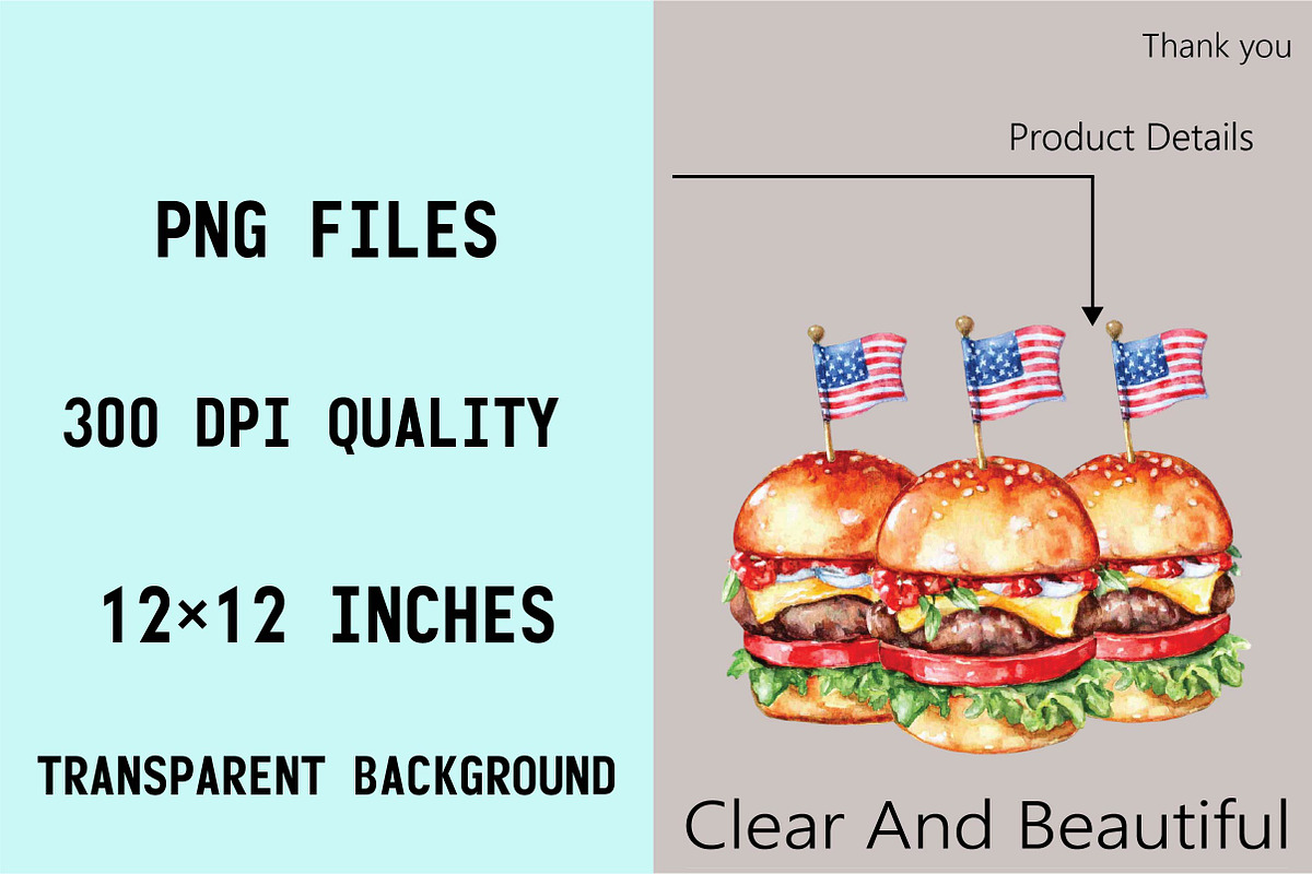 Fast Food for 4th of July Clipart, an Illustration by SVGArt (Photo 4 of 9)