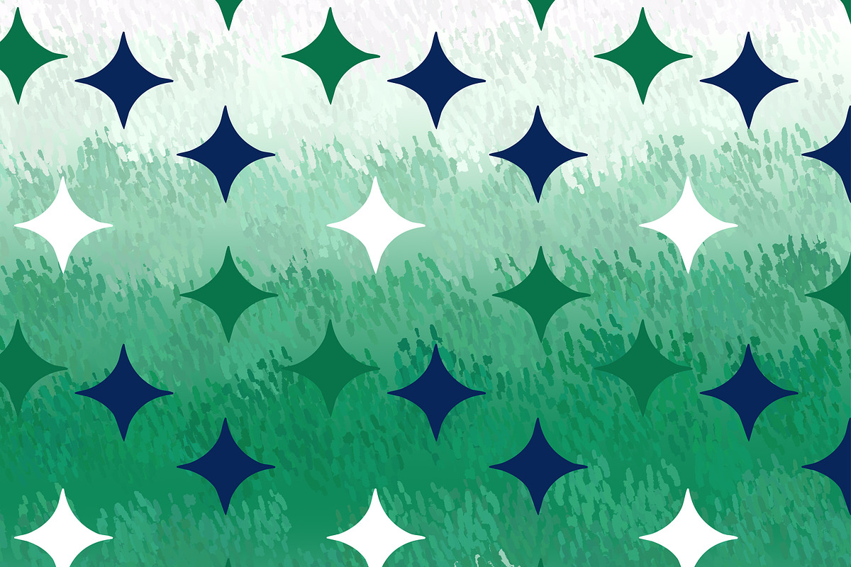 Diamond on Blue White and Green, a Pattern Graphic by Sharon Schwalbe (Photo 6 of 7)
