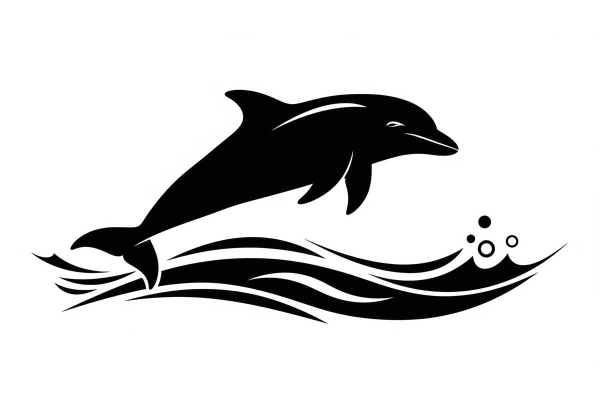 Dolphin Jumping Silhouette Vector bu, an Illustration by Designs_River (Photo 23 of 48)