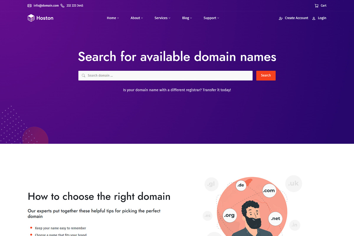 HostOn - HTML5 Hosting Template, a Bootstrap Template by ReformedTech (Photo 4 of 9)