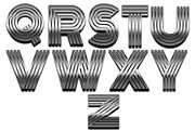 Chrome Striped 3D Metallic Font, an Illustration by Stellalunarts (Thumbnail 3 of 4)