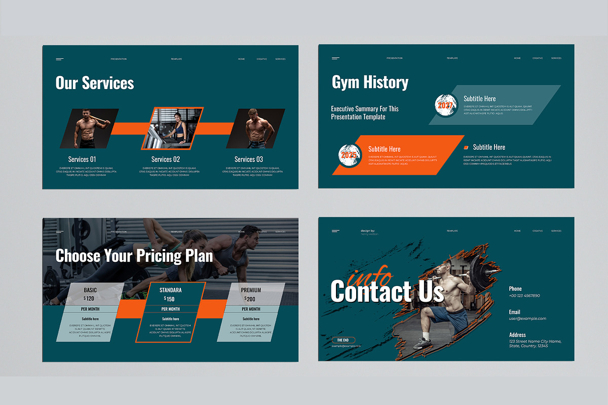 Gym Bodybuilder Presentation, a Presentation Template by MightyDesign (Photo 5 of 8)