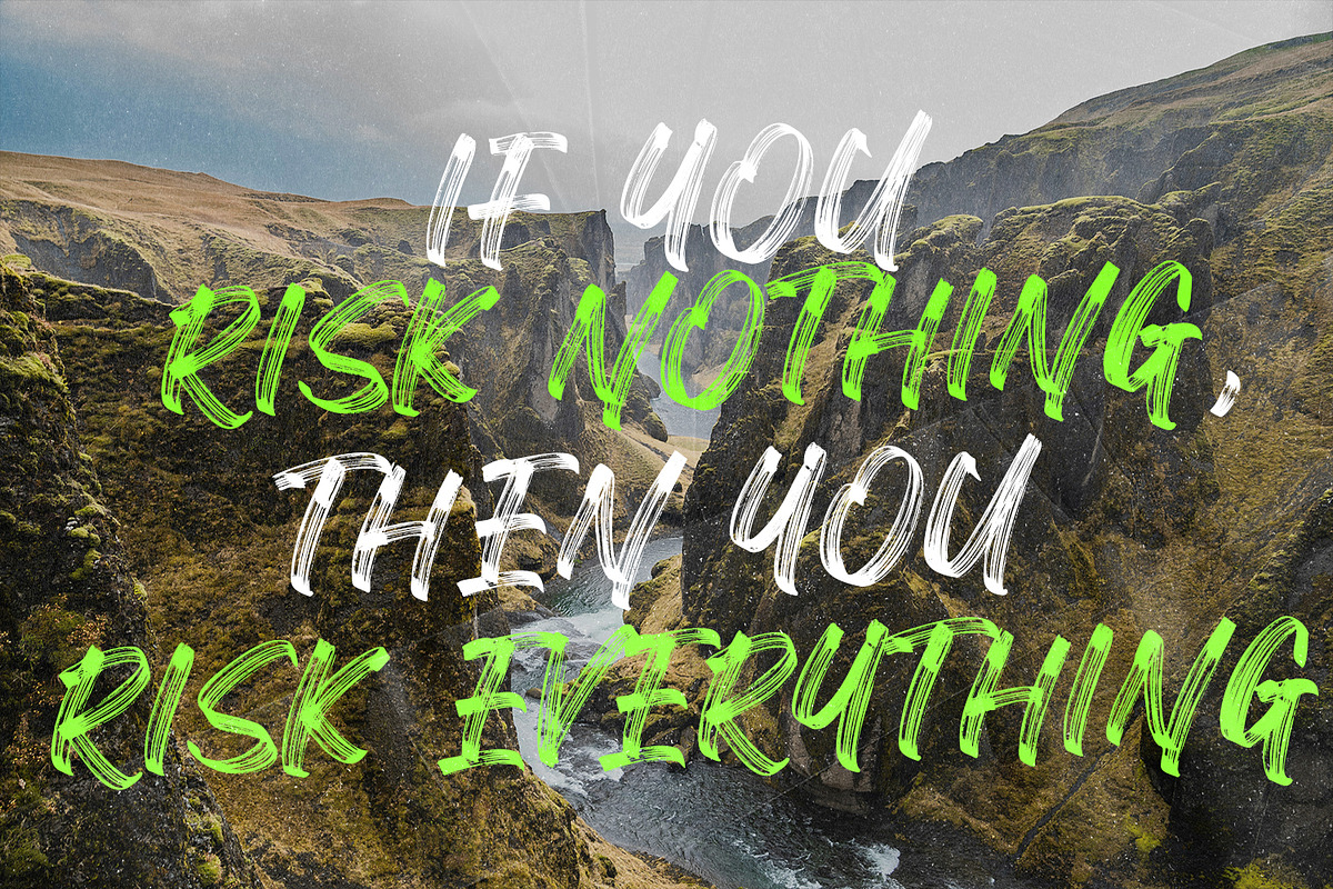 Disyoked - Textured Brush Font, a Font by Arendxstudio (Photo 3 of 8)