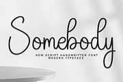 Somebody | Script Font, a Handwritten Font by Scratchones (Thumbnail 1 of 8)