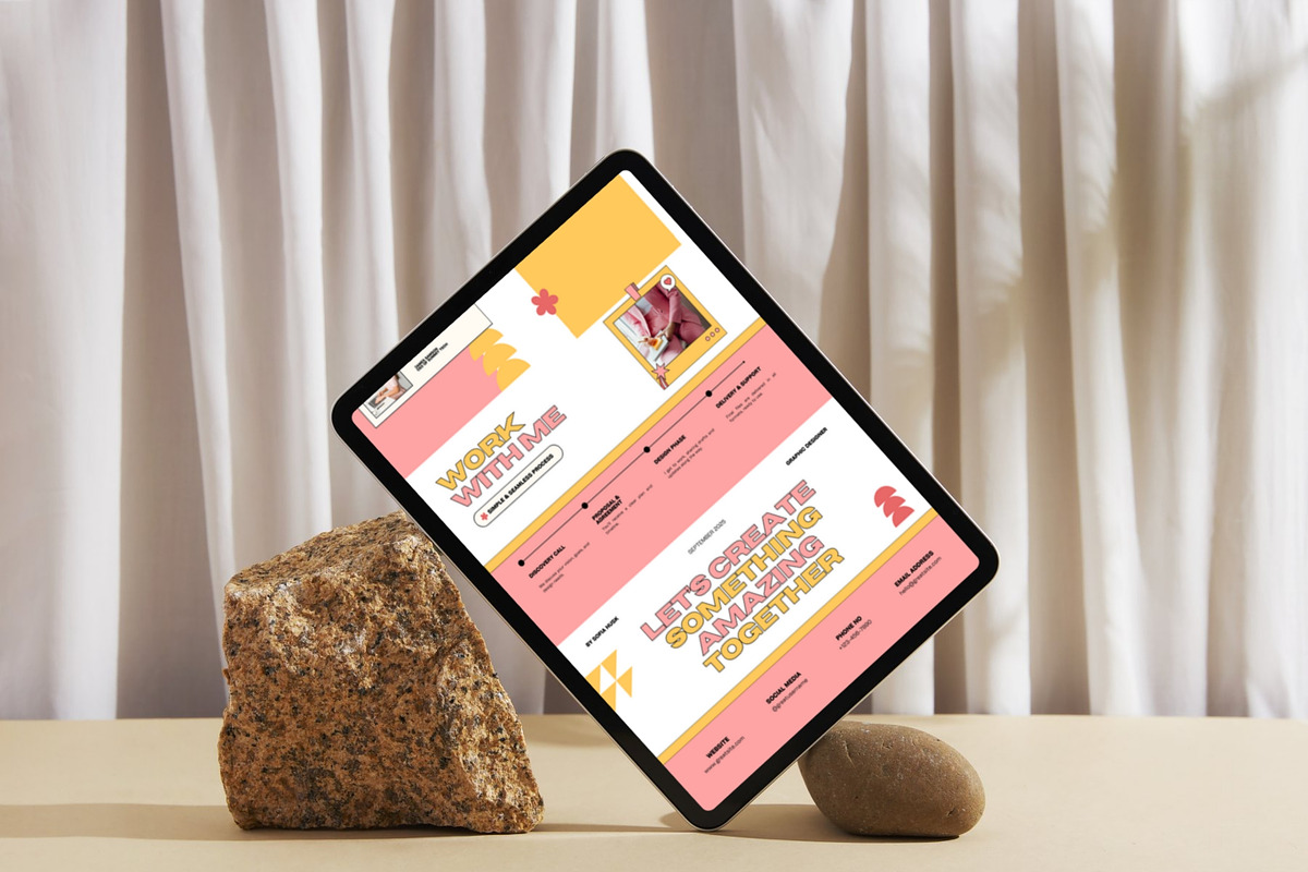 Portfolio Canva Website Template, a Landing Page Template by Anna Design Studio (Photo 3 of 8)