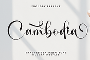 Cambodia | Script Font, a Handwritten Font by Scratchones (Thumbnail 1 of 9)