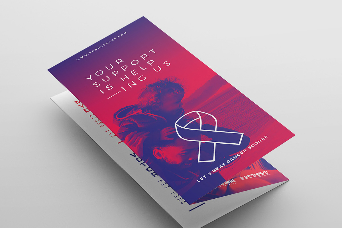 Cancer Charity Tri-Fold Brochure, a Brochure Template by BrandPacks (Photo 3 of 4)