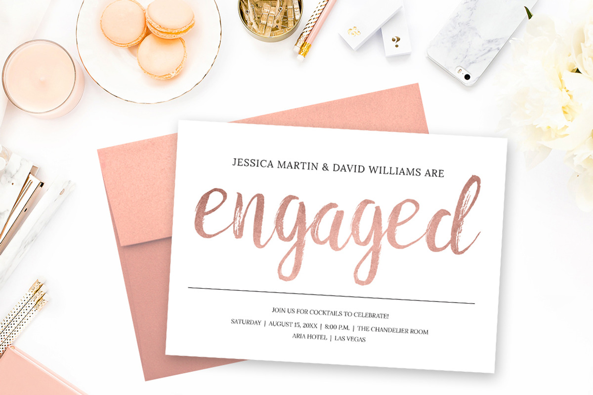 Rose Gold Wedding, an Invitation Template by Charming Ink (Photo 5 of 5)