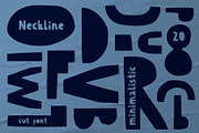 Decorative minimalistic cut out font, a Sans Serif Font by VyacheslavKolb (Thumbnail 1 of 6)