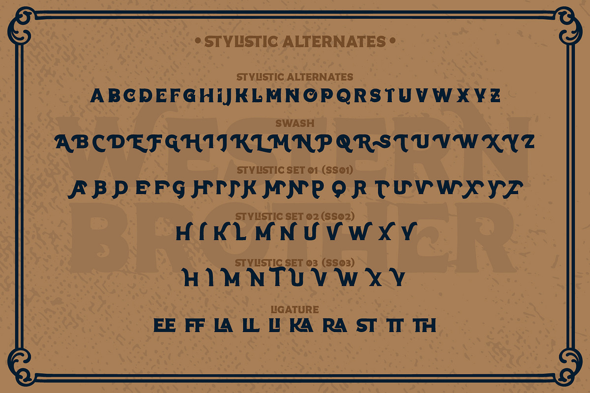 Western Brother, a Serif Font by Vintage Division (Photo 10 of 10)