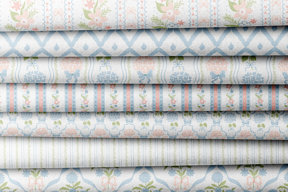 Grandmillennial & Preppy patterns, a Pattern Graphic by Tani Kuzminka (Photo 9 of 26)