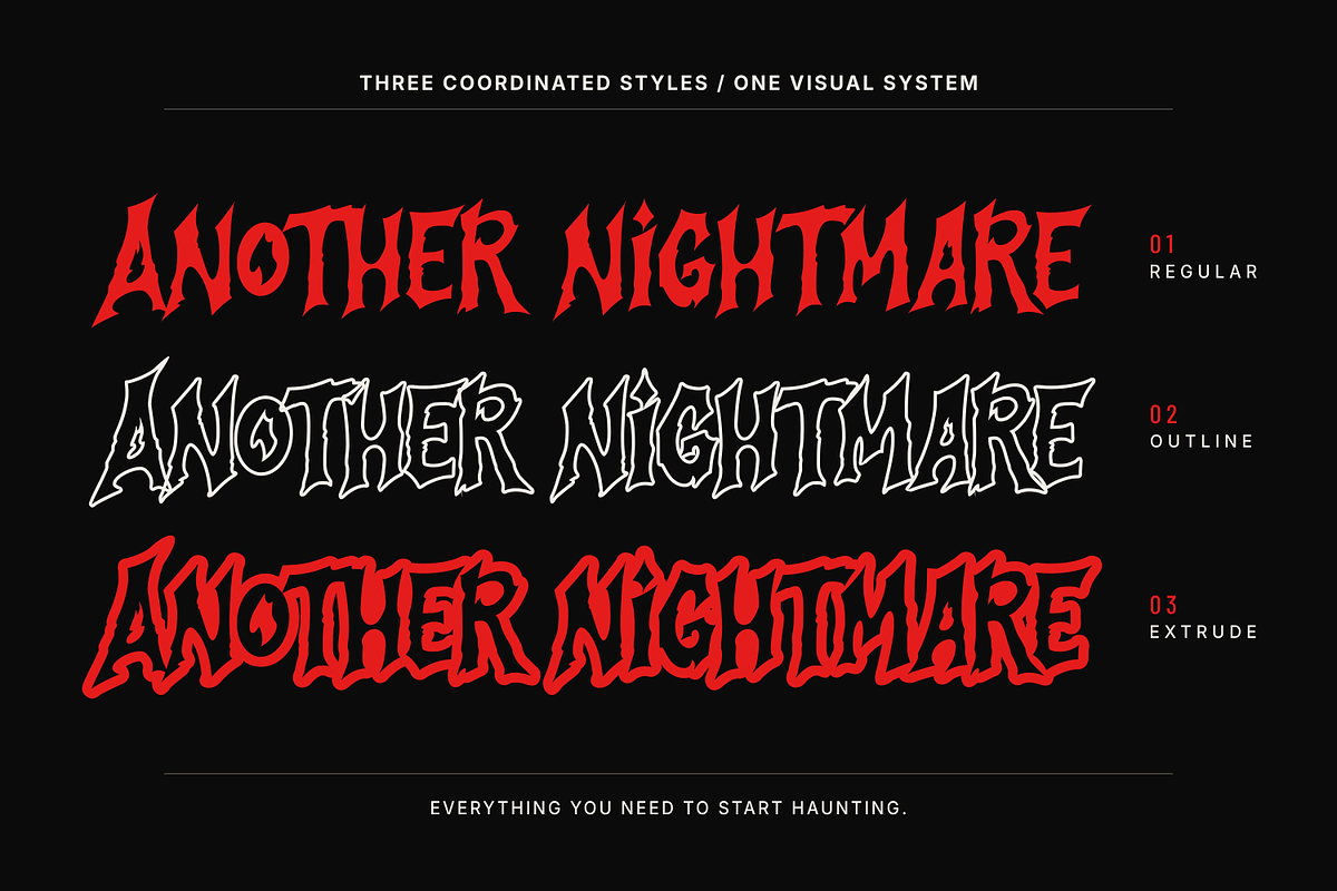 Another Nightmare - Horror Font, a Blackletter Font by agnyhasyastudio (Photo 9 of 16)