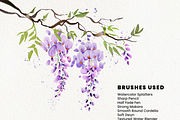 Watercolor Brushes for Procreate, a Brush Add-On by Marshmal Mochi (Thumbnail 3 of 6)