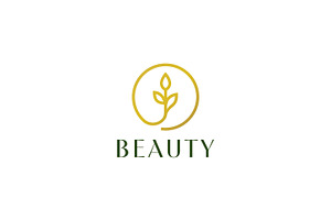 Minimalist Gold Flower Leaf Logo, a Branding & Logo Template by Signatoro
