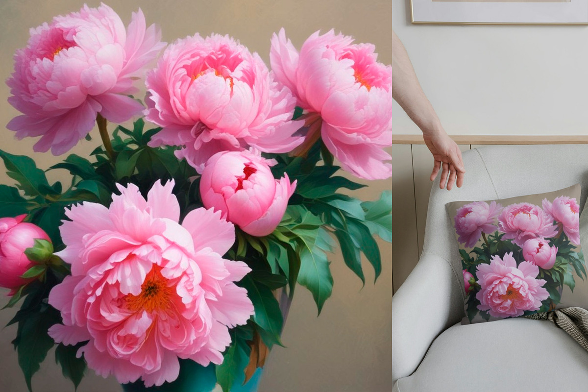 SET Beautiful Peony Flower Wild Natu, a Graphic by IrySha (Photo 9 of 9)