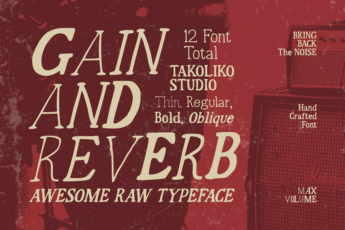 Gain And Reverb, a Handwritten Font by takoliko (Photo 1 of 11)