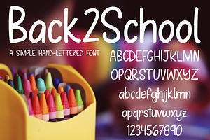 Back2School Hand-lettered Font