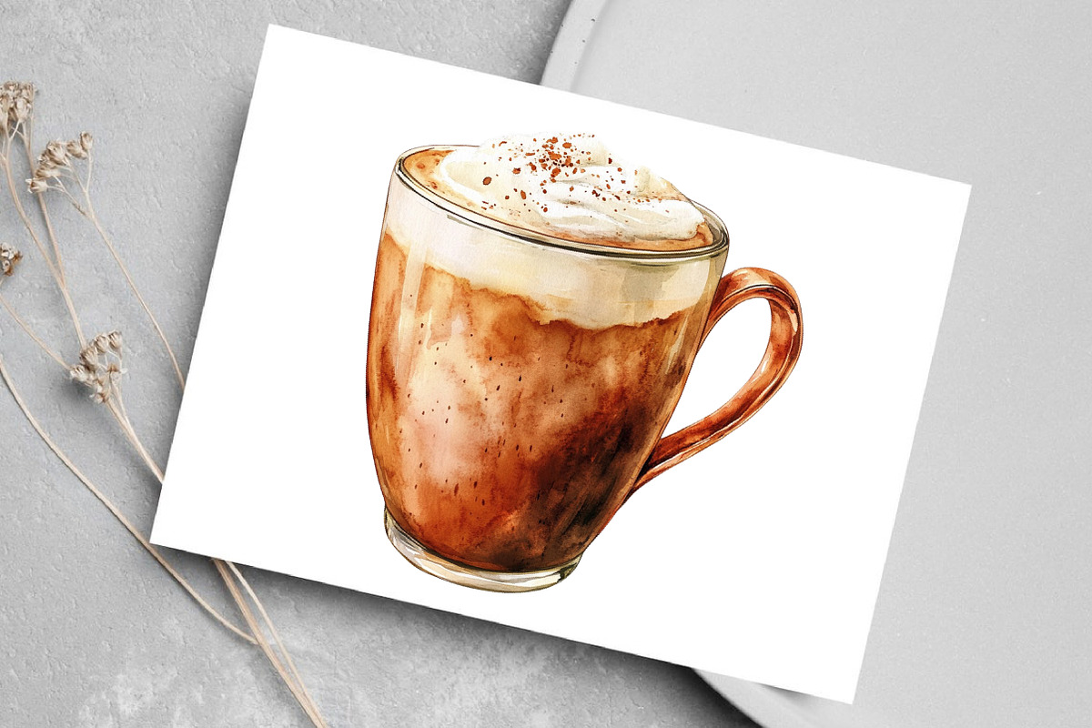 Thanksgiving Coffee Latte Clipart, an Illustration by Canvas Craft (Photo 5 of 8)